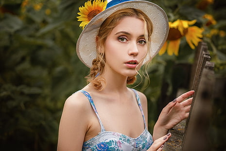 Ksenia Kokoreva, 여성, 정원, 여성 야외, HD 배경 화면 HD wallpaper