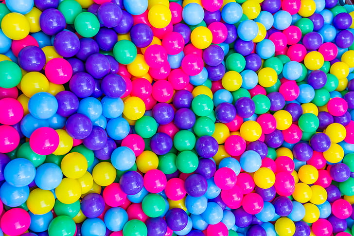 balls, background, bright, colored, colors, colorful, rainbow, HD wallpaper