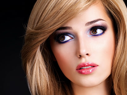oczy, twarz, makijaż, kobiety, Tapety HD HD wallpaper