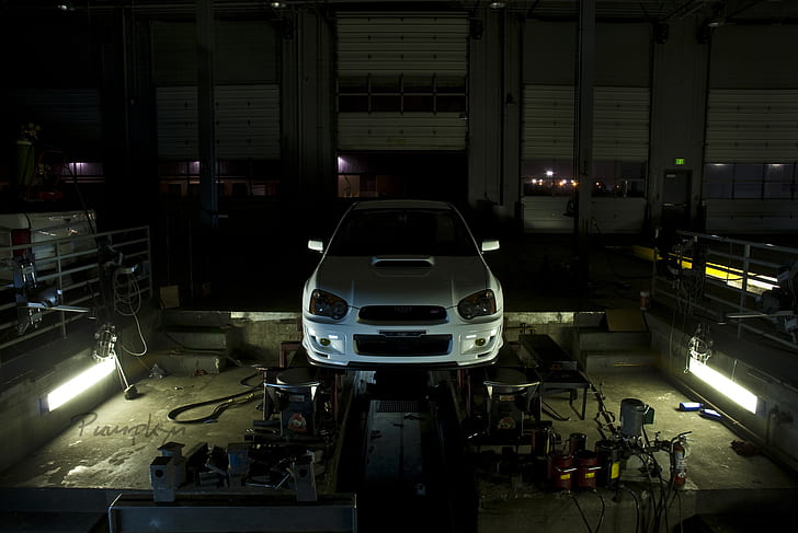 Auto, JDM, Subaru Impreza WRX STi, Garage, HD-Hintergrundbild