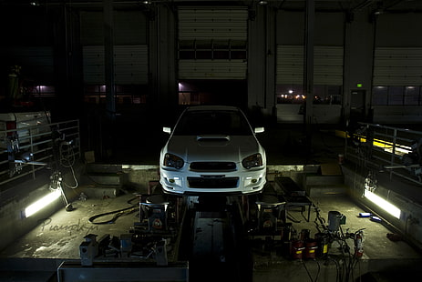 auto, JDM, Subaru Impreza WRX STi, Garage, Sfondo HD HD wallpaper