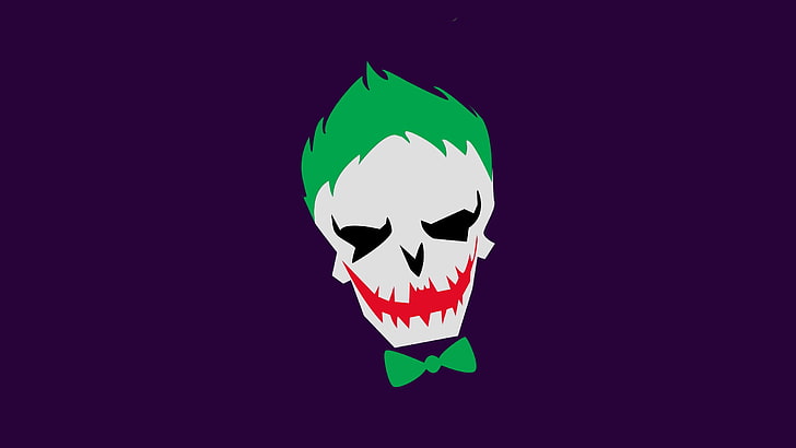 Ilustración de Joker, Joker, Escuadrón Suicida, Batman, cráneo, Fondo de pantalla HD