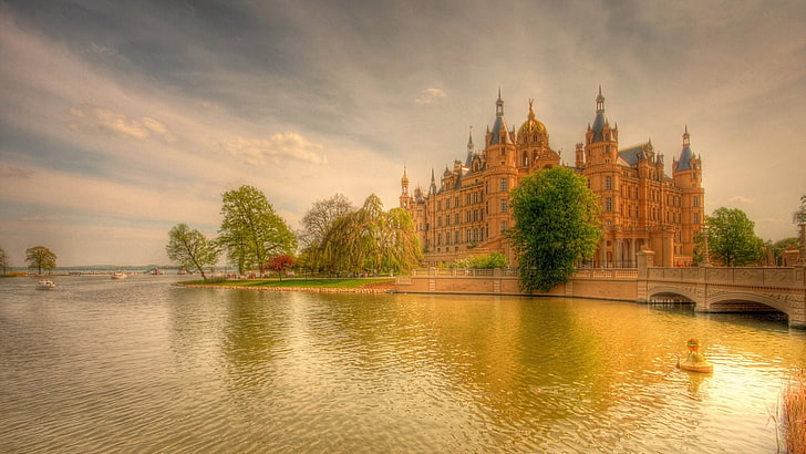 Istana, Istana Schwerin, Wallpaper HD