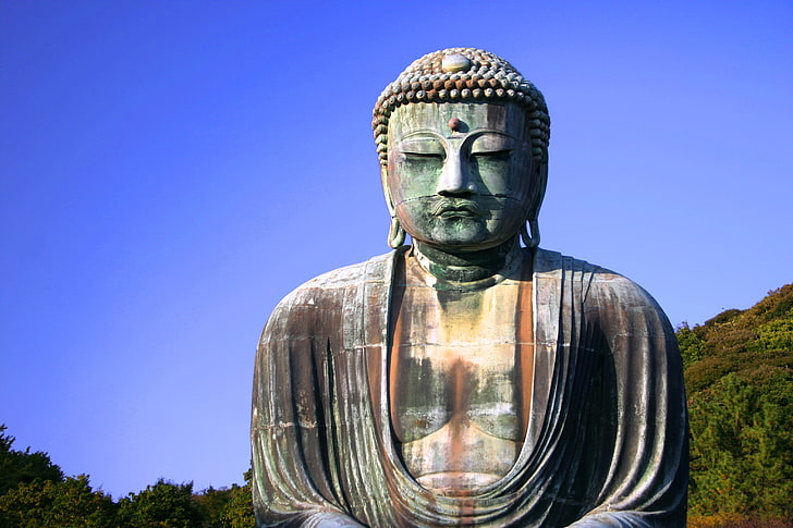 كاماكورا بوذا العظيم ، تمثال غوتاما بوذا ، الله ، اللورد بوذا ، بوذا ، اللورد، خلفية HD