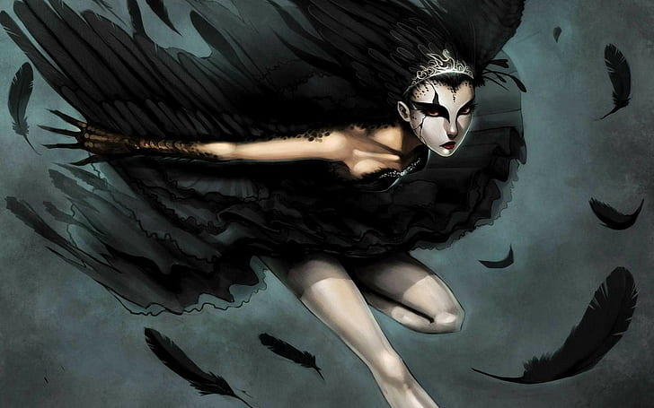 fantasy art, Black Swan, HD wallpaper