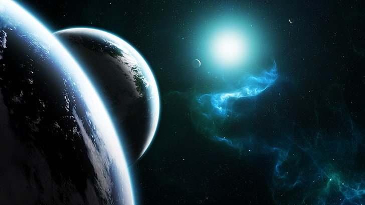 ดาวเคราะห์โลกอวกาศดาวเคราะห์ศิลปะดิจิทัลศิลปะอวกาศ, วอลล์เปเปอร์ HD