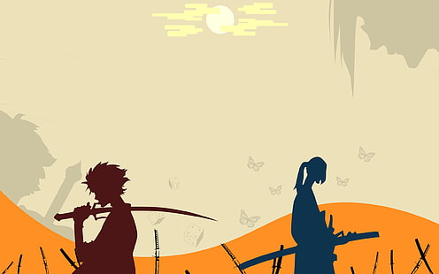 Samurai Champloo, samurai, anime, Mugen, Jin, Fond d'écran HD HD wallpaper