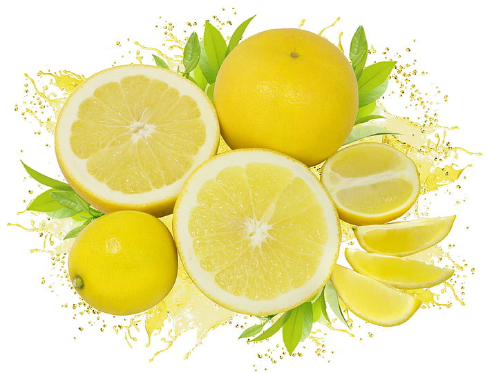 carta da parati al limone, limone, agrumi, spray, Sfondo HD