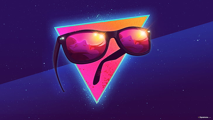1980s, sunglasses, triangle, HD wallpaper