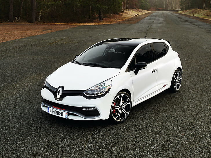 Renault Clio 2015, biały renault 3-drzwiowy hatchback, 2015, Renault, Clio, RS, Trophy, Cars s, Tapety HD
