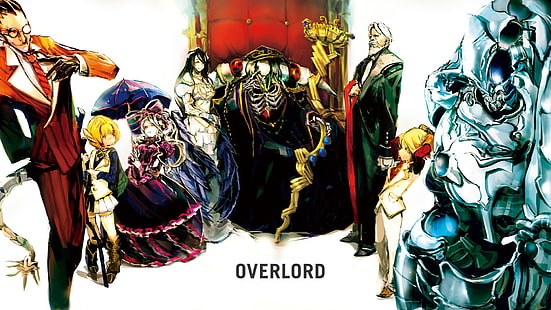 アニメ、Overlord、Ainz Ooal Gown、Albedo（Overlord）、Aura Bella Fiora、Cocytus（Overlord）、Demiurge（Overlord）、Mare Bello Fiore、Overlord（アニメ）、Sebas Tian、Shalltear Bloodfallen、 HDデスクトップの壁紙 HD wallpaper