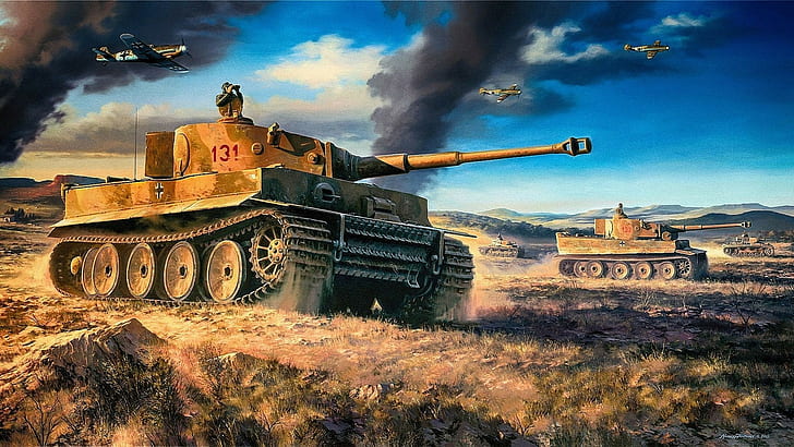 Tanque, tigre 131, guerra, HD papel de parede