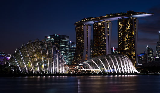 8K, Singapura, Marina Gardens, Gardens by the Bay, 4K, Wallpaper HD HD wallpaper