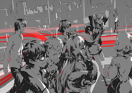 Persona, Persona 5, Akira Kurusu, Ann Takamaki, Futaba Sakura, Goro Akechi, Haru Okumura, Makoto Niijima, Morgana (Persona), Ryuji Sakamoto, Yusuke Kitagawa, HD-Hintergrundbild HD wallpaper