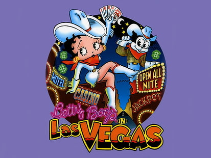 Betty Boop - Las Vegas Karten Casino Cowgirl HD, abstrakt, Karten, Casino, Cowgirl, HD-Hintergrundbild HD wallpaper