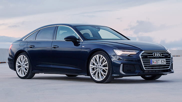 Audi, Audi A6 S Line, Blue Car, Voiture, Voiture de luxe, Berline, Fond d'écran HD