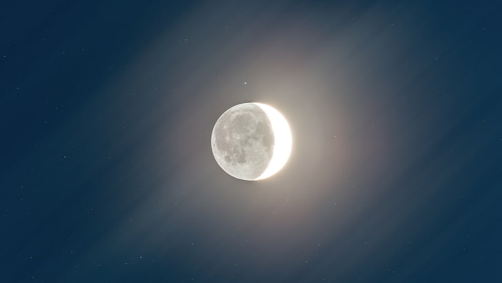 Луна, космос, астрономия, нощно небе, HD тапет