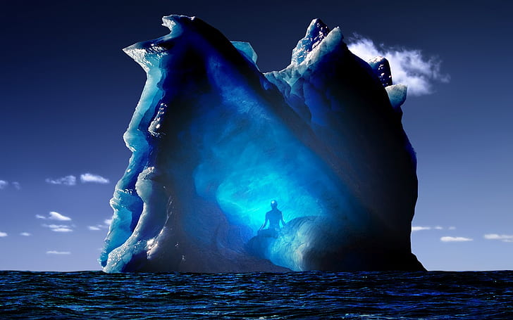 przyroda, góra lodowa, morze, Aang, Avatar: The Last Airbender, Tapety HD