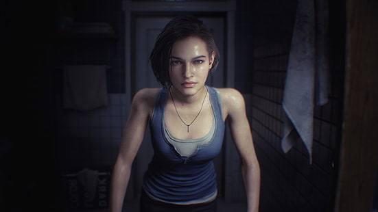 Jill Valentine, Resident Evil, Resident Evil HD Remaster, Resident Evil 3 Remake, Resident evil 3, grafika gier wideo, postacie z gier wideo, horror gier wideo, dziewczyny z gier wideo, Tapety HD HD wallpaper