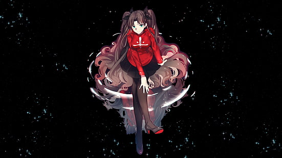 Rin Tohsaka Illustration, Tohsaka Rin, Schicksalsserie, Schicksal / Stay Night, Anime Mädchen, Anime, HD-Hintergrundbild HD wallpaper