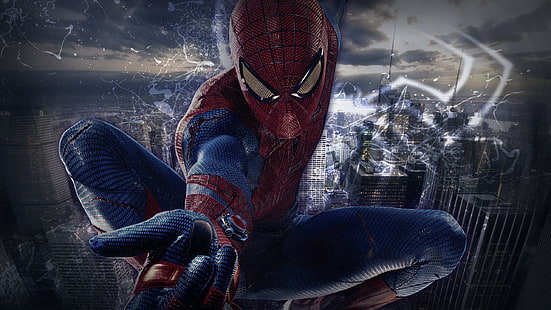 Spiderman Pose, ilustración de spiderman, spiderman, acción, Fondo de pantalla HD HD wallpaper