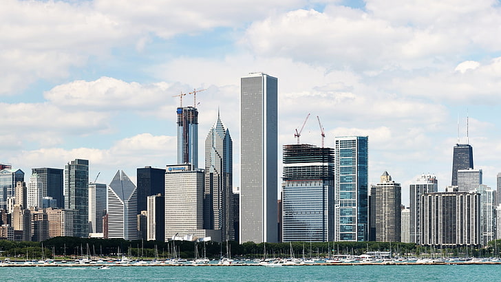 Chicago, Stadt, Skyline, Wolkenkratzer, HD-Hintergrundbild
