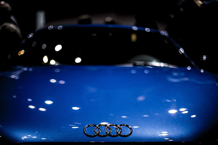 niebieski samochód Audi, Audi R8, samochód, niebieskie samochody, Tapety HD