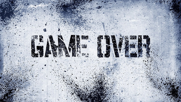 game over text, GAME OVER, texte, Fond d'écran HD