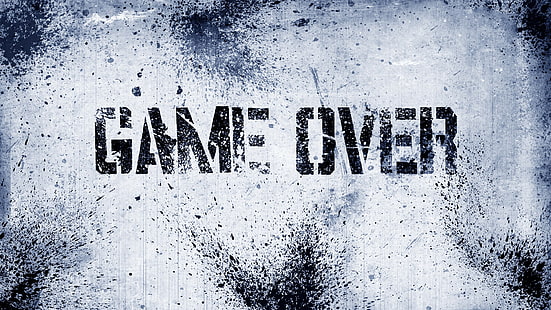 game over text, GAME OVER, teks, Wallpaper HD HD wallpaper