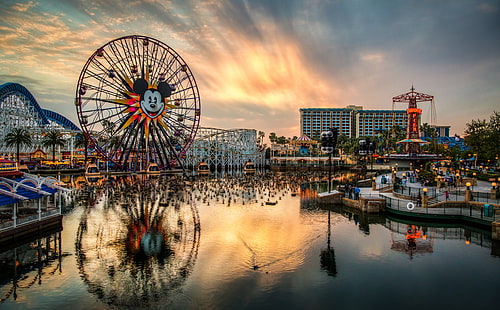 California Adventure, Mickey Mouse Ferris wheel, Estados Unidos, California, Disneyland, Fondo de pantalla HD HD wallpaper