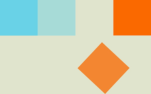white and orange wallpaper, colorful, square, blue, orange, digital art, material style, Android L, pattern, minimalism, simple background, abstract, artwork, HD wallpaper HD wallpaper