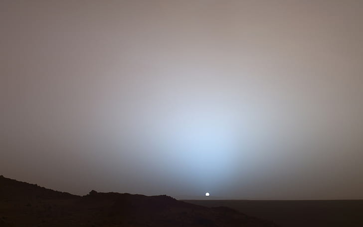 matahari terbenam, Mars, luar angkasa, Wallpaper HD