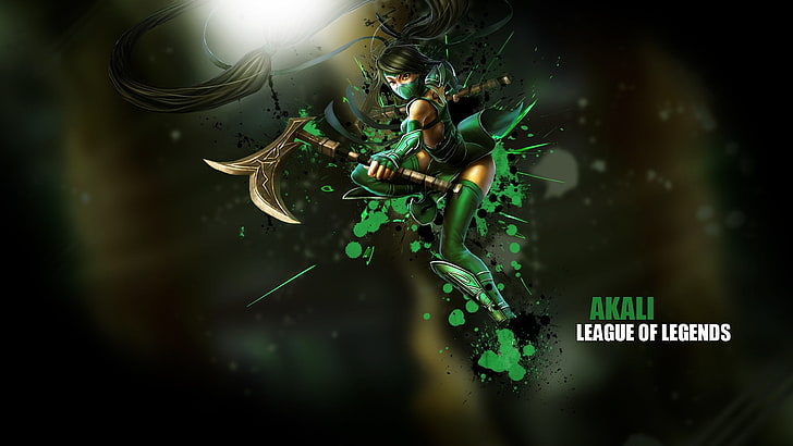 video games, Akali, League of Legends, HD wallpaper