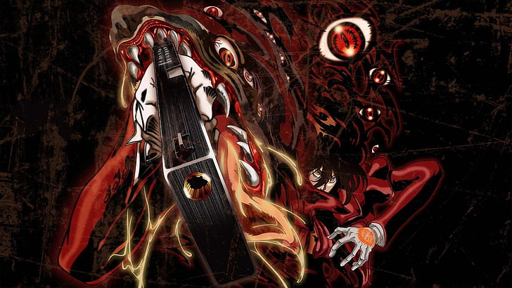 Trigun Digital Wallpaper, Hellsing, Alucard, пистолет, вампири, HD тапет