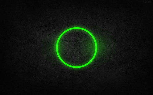 grön, cirkel, HD tapet HD wallpaper