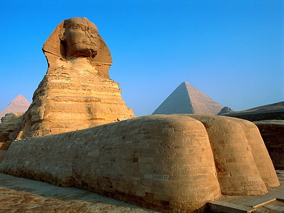 Africa, Egypt, ancient, architecture, Sphinx of Giza, HD wallpaper HD wallpaper