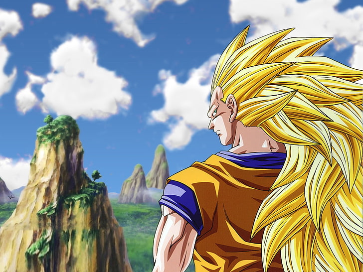 Super Saiyan 3 Son Goku илюстрация, Dragon Ball, Dragon Ball Z, Son Goku, Super Saiyan 3, аниме, HD тапет
