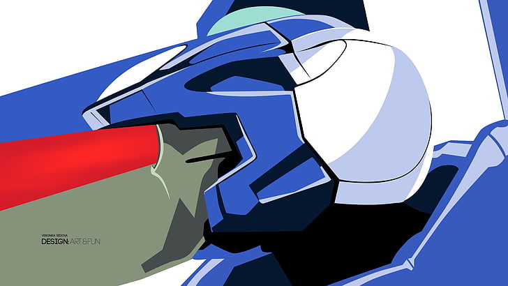 papel de parede digital azul e branco, Neon Genesis Evangelion, Unidade EVA 00, anime, HD papel de parede