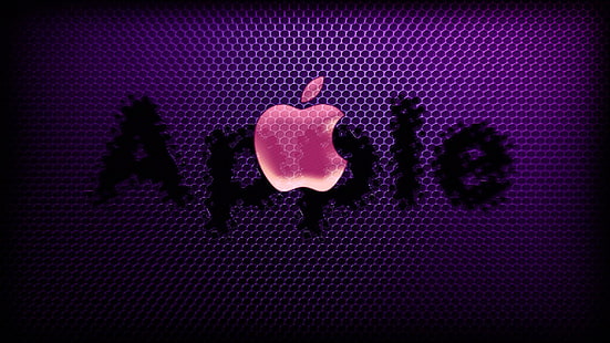 Tapeta z logo Apple, komputer, tekst, Apple, logo, komputer Mac, telefon, laptop, emblemat, gadżet, Tapety HD HD wallpaper