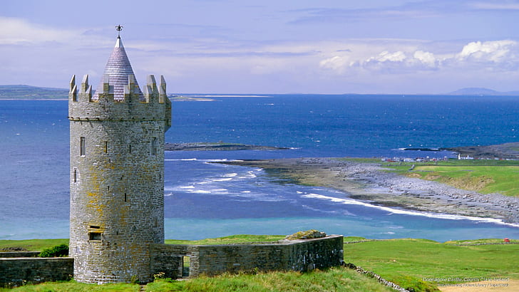 Kastil Doonagore, County Clare, Irlandia, Arsitektur, Wallpaper HD