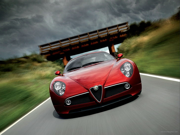 Alfa Romeo 8C Competizione, 알파, 로미오, 컴 페티 지오 네, HD 배경 화면