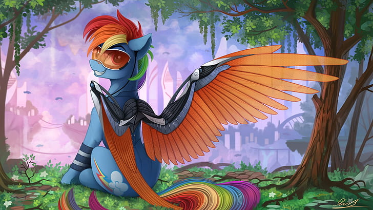 Mlp: Fim, Моето малко пони, Rainbow Dash, HD тапет