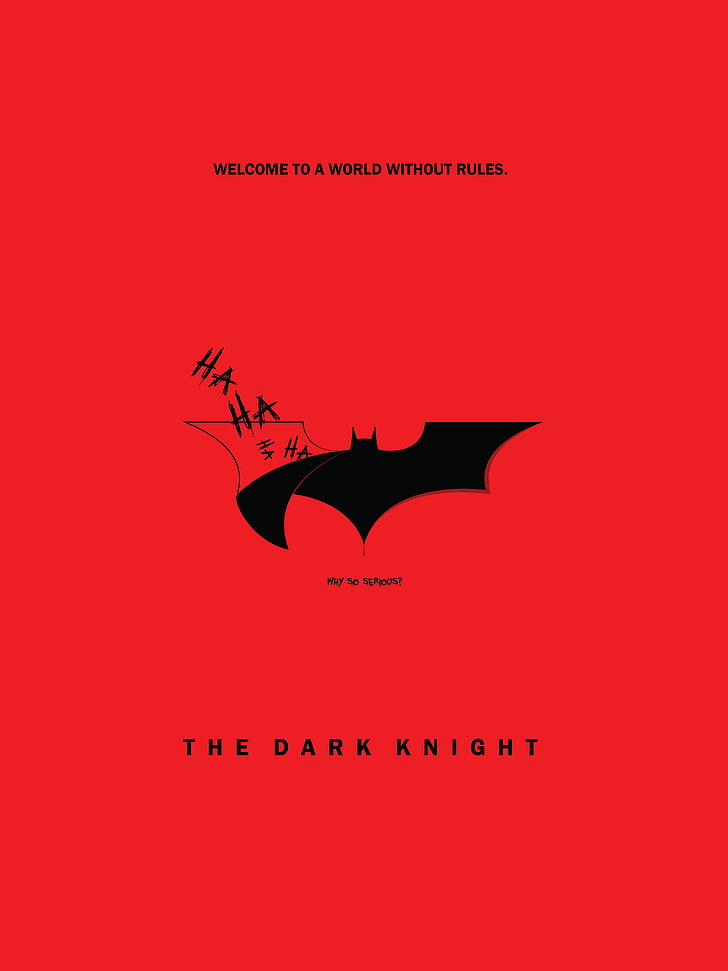 The Dark Knight, Red, Minimal, Pourquoi si sérieux?, Fond d'écran HD, fond d'écran de téléphone
