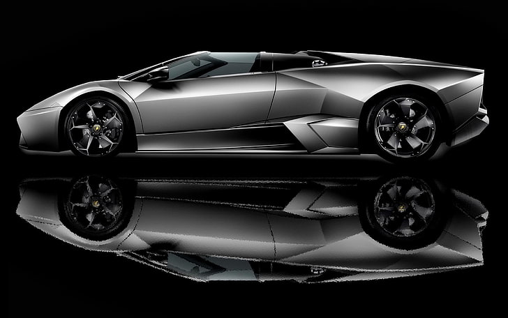 grau und schwarz Cabrio Coupé, Auto, Lamborghini Reventon, Lamborghini Reventon Roadster, HD-Hintergrundbild