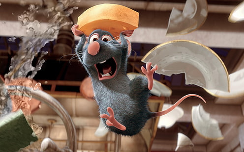 Ratatouille Scared, mouse, mice, animal, picture, anime, HD wallpaper HD wallpaper