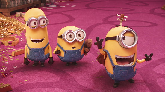 فيلم ، Minions ، Bob (Minions) ، Cute ، Kevin (Minions) ، Pink ، Stuart (Minions)، خلفية HD HD wallpaper
