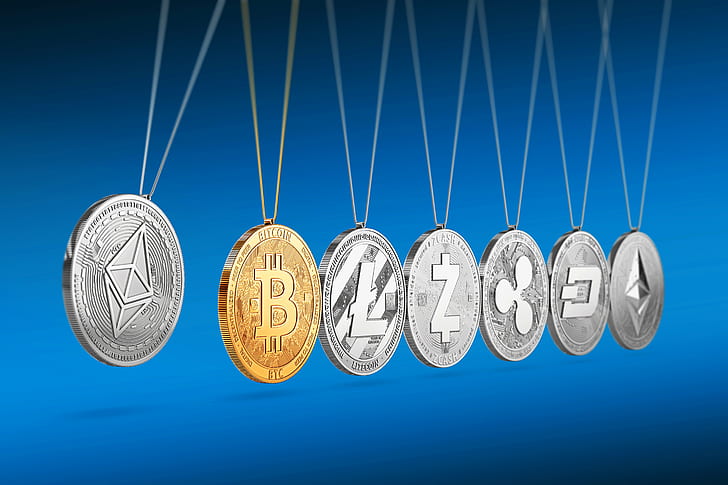 เทคโนโลยี Bitcoin เหรียญ Cryptocurrency เงิน, วอลล์เปเปอร์ HD