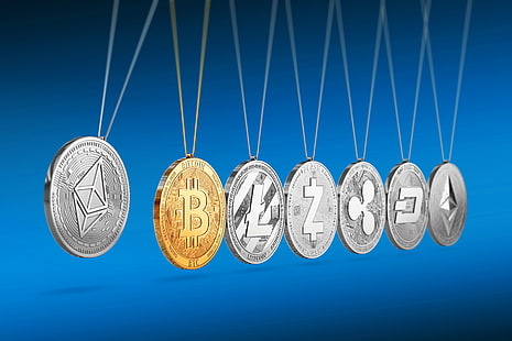 Teknik, Bitcoin, mynt, kryptovaluta, pengar, HD tapet HD wallpaper