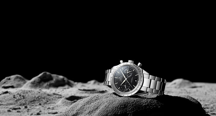 round chronograph watch, Omega, Watch, Speedmaster ’57 Co-Axial Chronograph, HD wallpaper