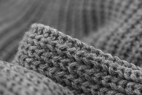 abstract, black and white, cardigan sweater, close up, cold, color, cotton, craft, design, fabric, grey, handmade, image design, knitting, macro, pattern, textile, texture, thread, warmly, weaving, wool, HD wallpaper HD wallpaper